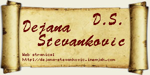 Dejana Stevanković vizit kartica